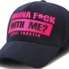 Baseball Cap - F*ck with me - Blauw