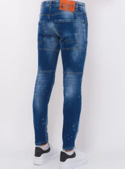 Destroyed Jeans Heren - Slim Fit -1083- Blauw