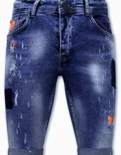 Heren Denim Short - Slim Fit - 1014 - Blauw