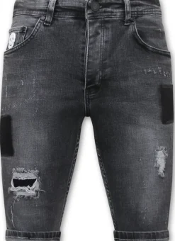 Heren Denim Short - Slim Fit - 1050 - Zwart