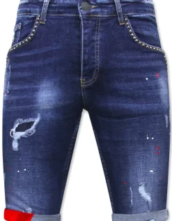 Heren Denim Short - Slim Fit - 1025 - Blauw