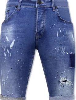 Heren Denim Short - Slim Fit - 1031 - Blauw