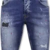 Heren Denim Short - Slim Fit - 1043 - Blauw