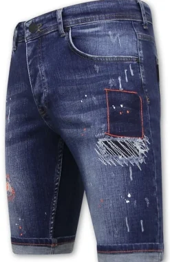 Heren Denim Short - Slim Fit - 1049 - Blauw