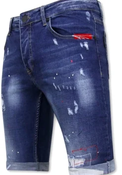 Heren Denim Short - Slim Fit - 1030 - Blauw