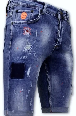 Heren Denim Short - Slim Fit - 1014 - Blauw