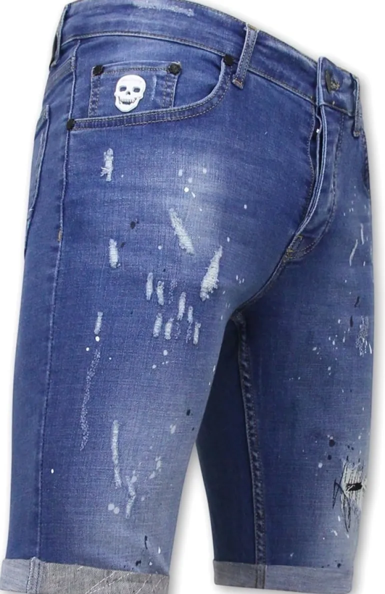 Heren Denim Short - Slim Fit - 1031 - Blauw