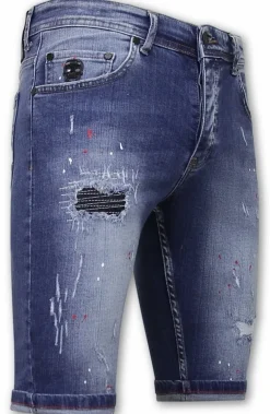 Heren Denim Short - Slim Fit - 1043 - Blauw