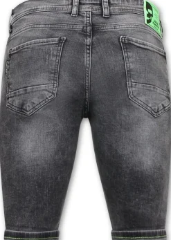 Heren Denim Short - Slim Fit - 1047 - Grijs