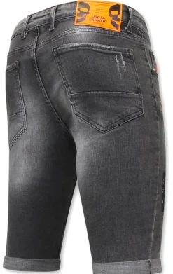 Heren Denim Short - Slim Fit - 1034 - Grijs