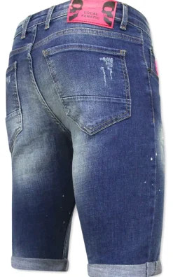 Heren Denim Short - Slim Fit - 1036 - Blauw