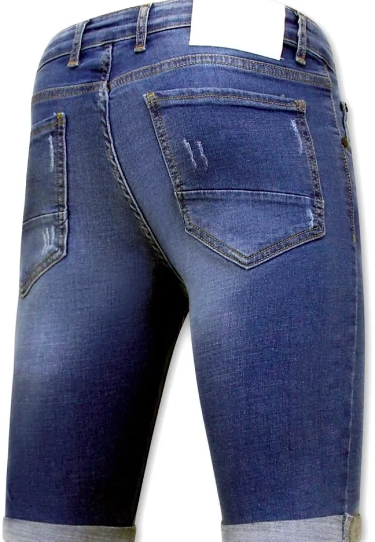 Heren Denim Short - Slim Fit - 1031 - Blauw