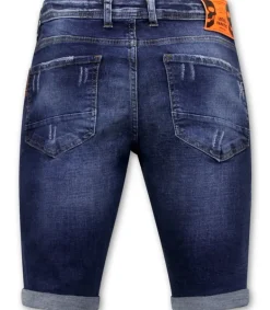 Heren Denim Short - Slim Fit - 1016 - Blauw