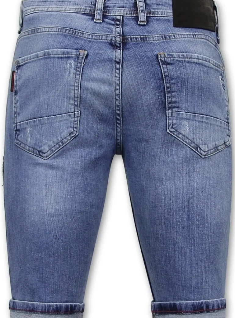 Heren Denim Short - Slim Fit - 1042 - Blauw