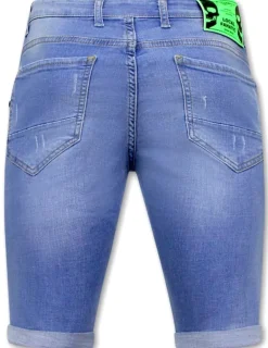 Heren Denim Short - Slim Fit - 1027 - Blauw