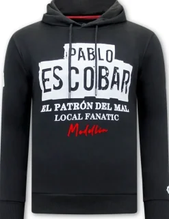 Hoodie Heren - Pablo Escobar - Zwart