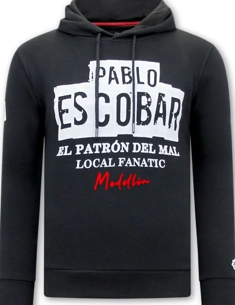 Hoodie Heren - Pablo Escobar - Zwart