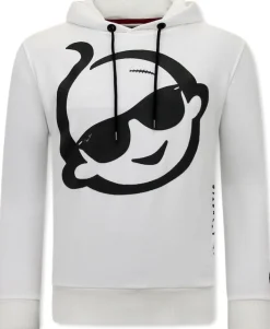 Hoodie Heren - Zwitsal Sunglasses - Wit