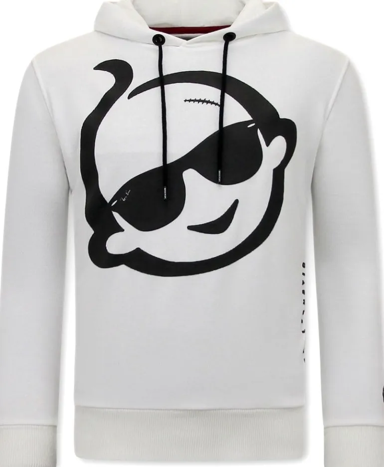 Hoodie Heren - Zwitsal Sunglasses - Wit