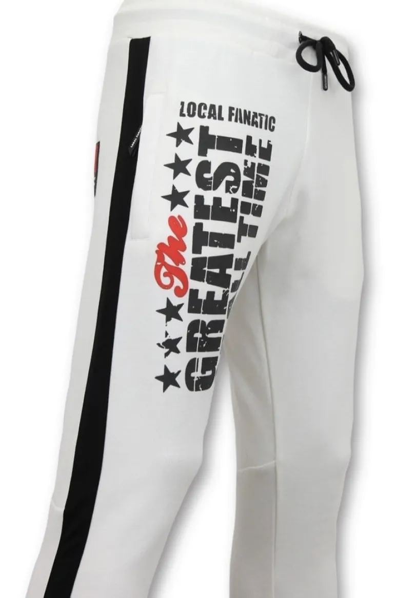 Joggingbroek Heren - Muhammad Ali - Wit