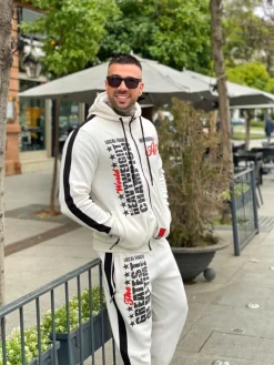 Joggingbroek Heren - Muhammad Ali - Wit