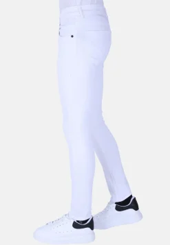 Plain Heren Jeans - Slim Fit -1089- Wit