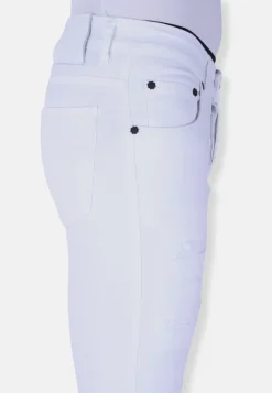 Ripped Heren Jeans - Slim Fit -1090- Wit
