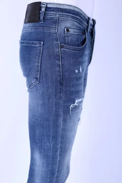 Ripped Jeans Heren - Slim Fit -1097- Blauw