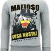 Sweater Heren - Cosa Nostra Mafioso - Grijs