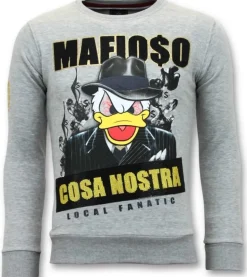 Sweater Heren - Cosa Nostra Mafioso - Grijs