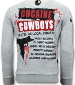 Sweater Heren - Los Jefes De Narcos - Grijs