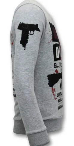 Sweater Heren - Los Jefes De Narcos - Grijs