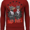 Sweater Heren - Bad Boys Pinscher - Bordeaux