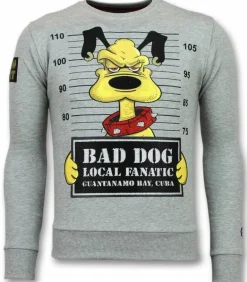 Sweater Heren - Bad Dog - Grijs