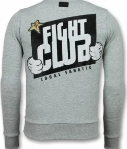 Sweater Heren - Badass Fighter - Grijs