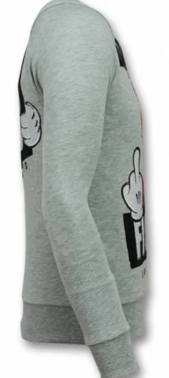 Sweater Heren - Badass Fighter - Grijs