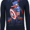 Sweater Heren - Captain Duck - Blauw
