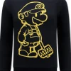 Sweater Heren - Cartoon Design - Zwart