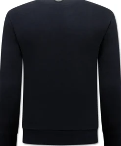 Sweater Heren - Cartoon Design - Zwart