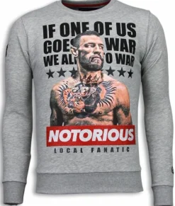 Sweater Heren - Conor Notorious - Grijs