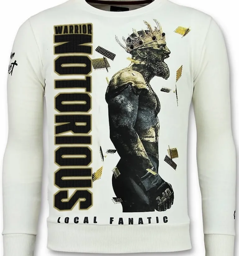 Sweater Heren - Conor Notorious - Wit