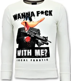 Sweater Heren - Daffy Montana - Wit