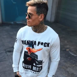 Sweater Heren - Daffy Montana - Wit