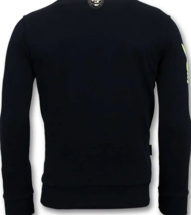 Sweater Heren - Destroyed Playtoy - Blauw