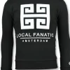 Sweater Heren - Greek Key Border - Zwart