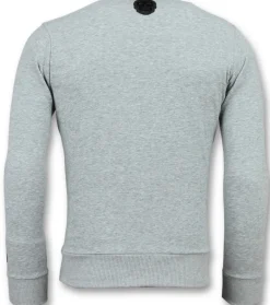 Sweater Heren - Greek Key Border - Grijs