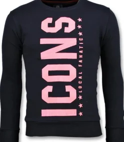 Sweater Heren - ICONS Vertical - Blauw