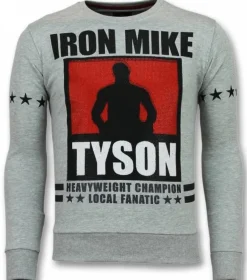 Sweater Heren - Iron Mike Tyson - Grijs
