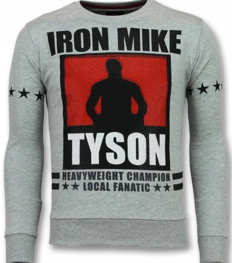 Sweater Heren - Iron Mike Tyson - Grijs