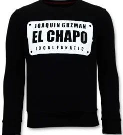 Sweater Heren - Joaquin Guzman El Chapo - Zwart